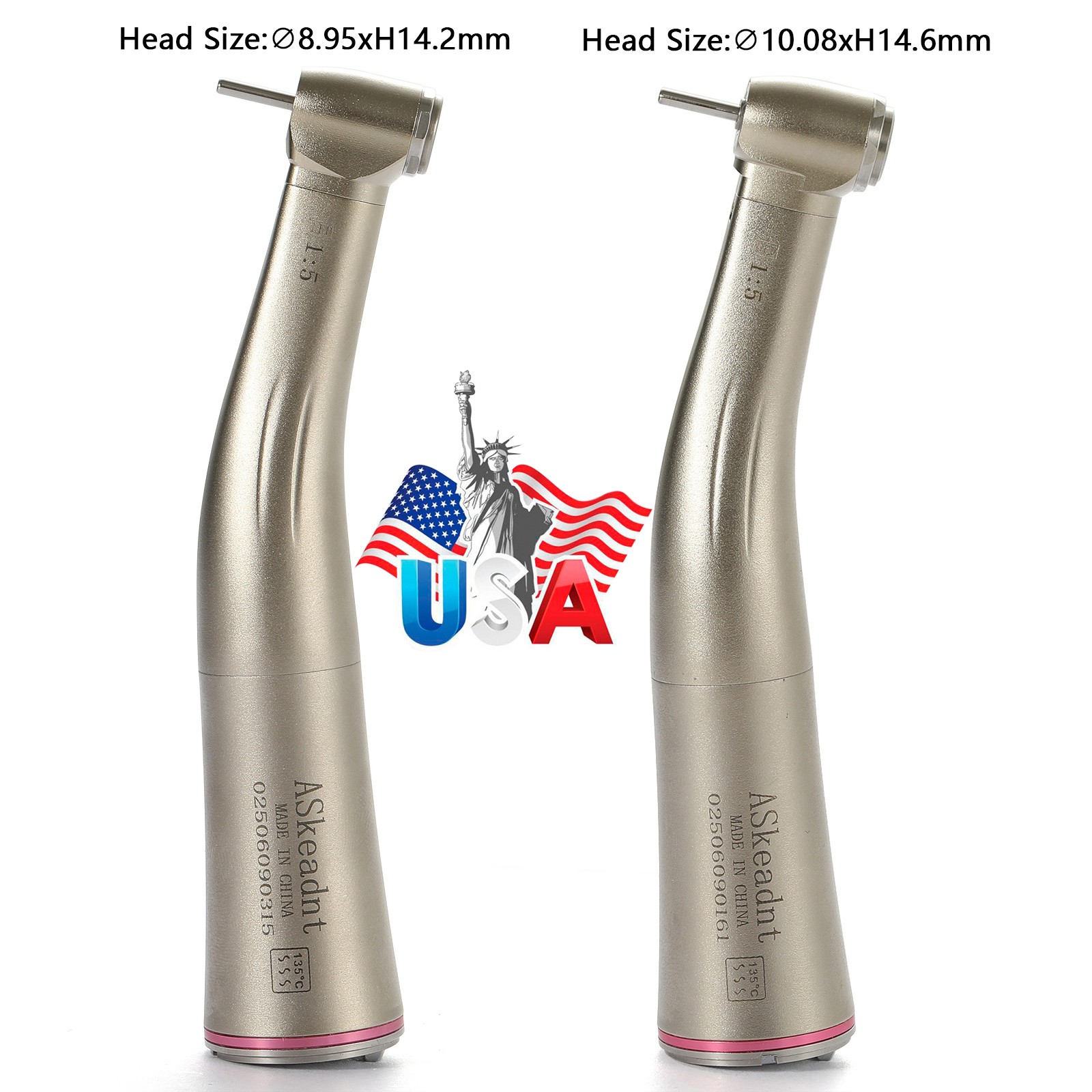 Dental Electric 1:5 LED Contra Angle/ High Speed Handpiece Push Button 2/4H YBB