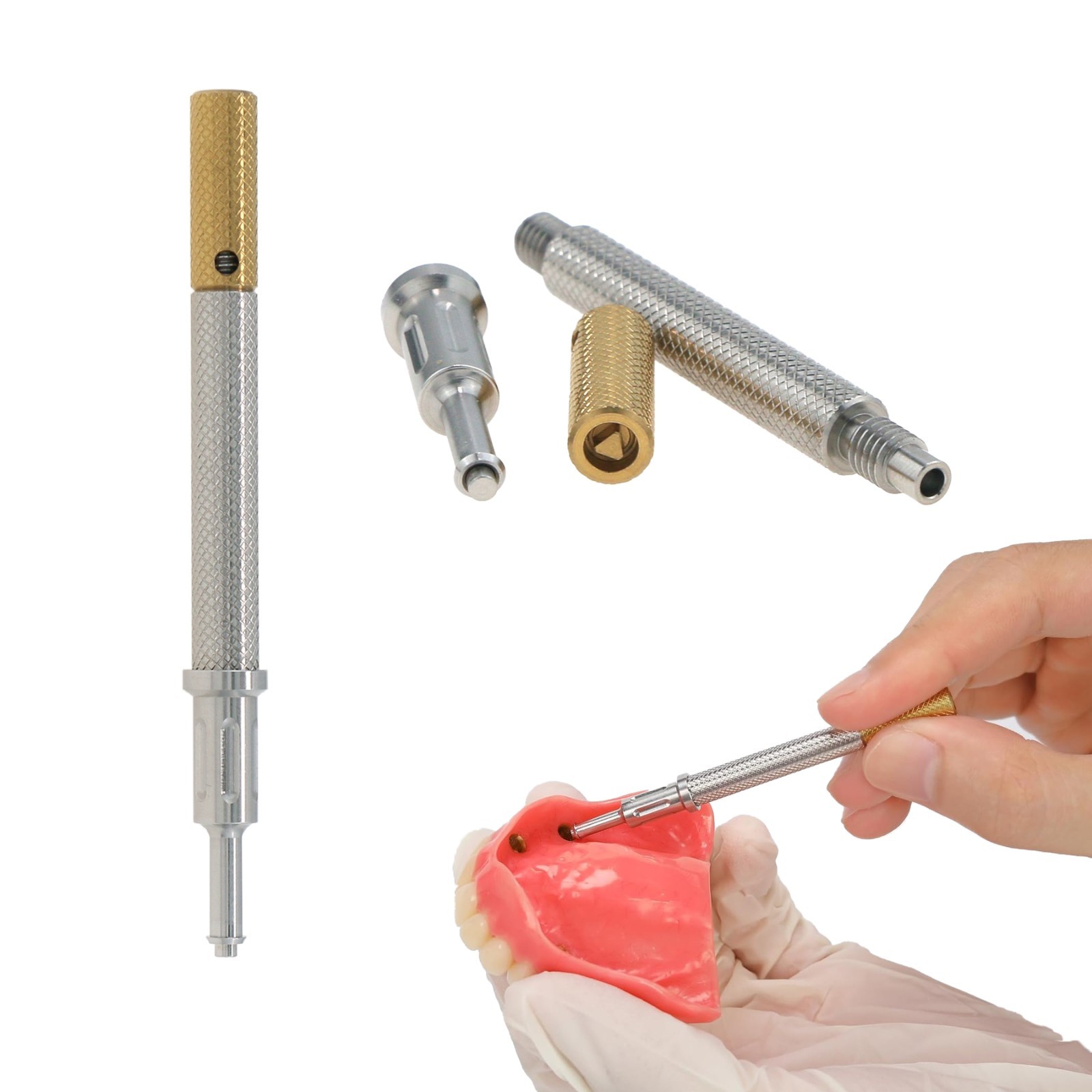 US Universal Overdenture Retention Caps Insertion Extraction Locator Core Tool