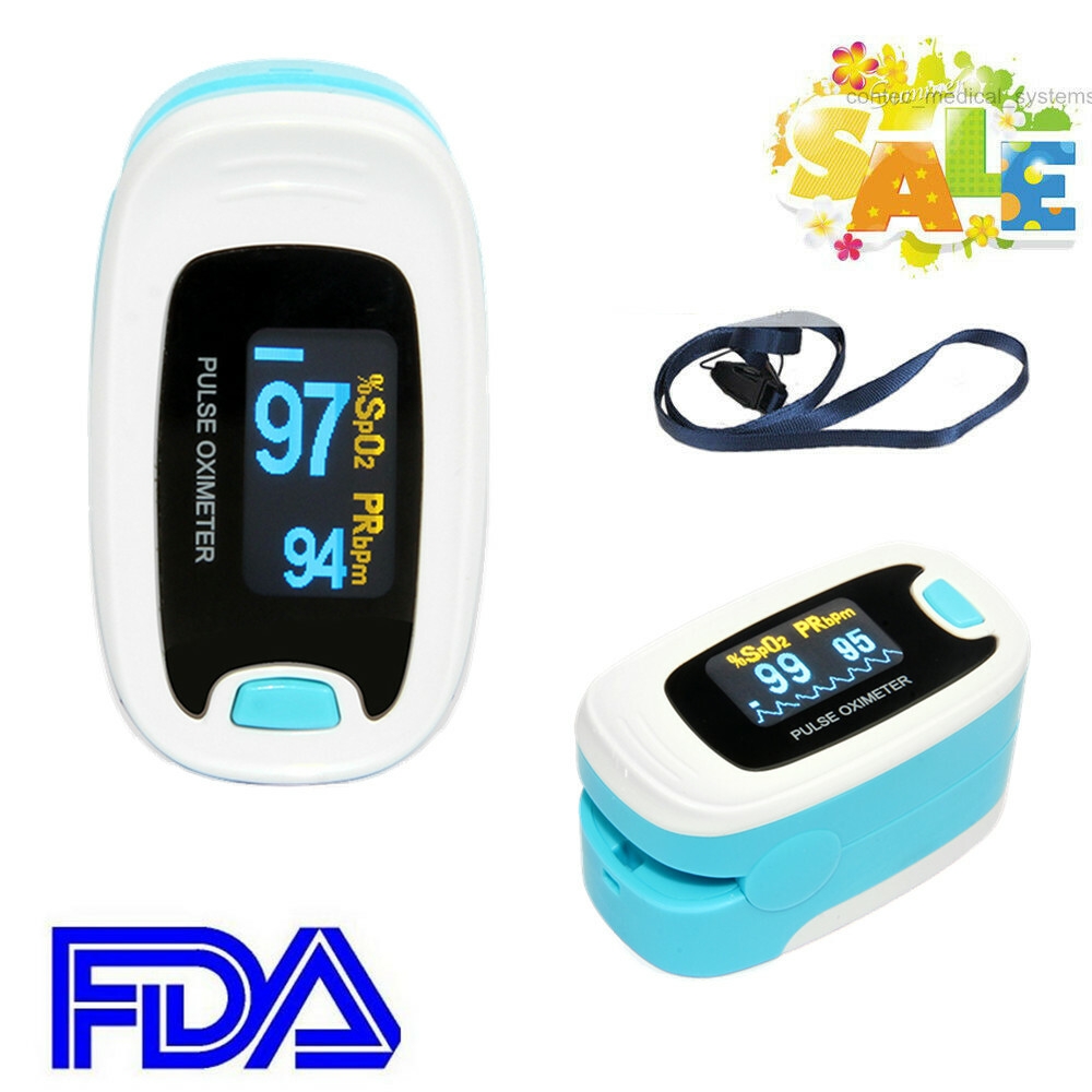 Finger Tip Pulse Oximeter SpO2 Heart Rate monitor blood oxygen Sensor Meter, FDA
