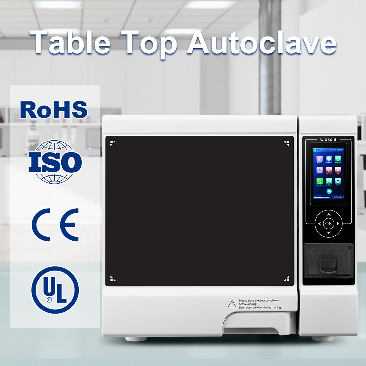 22L Dental Medical Autoclave Vacuum Steam Sterilizer &Printer /Handpiece Kit 4H