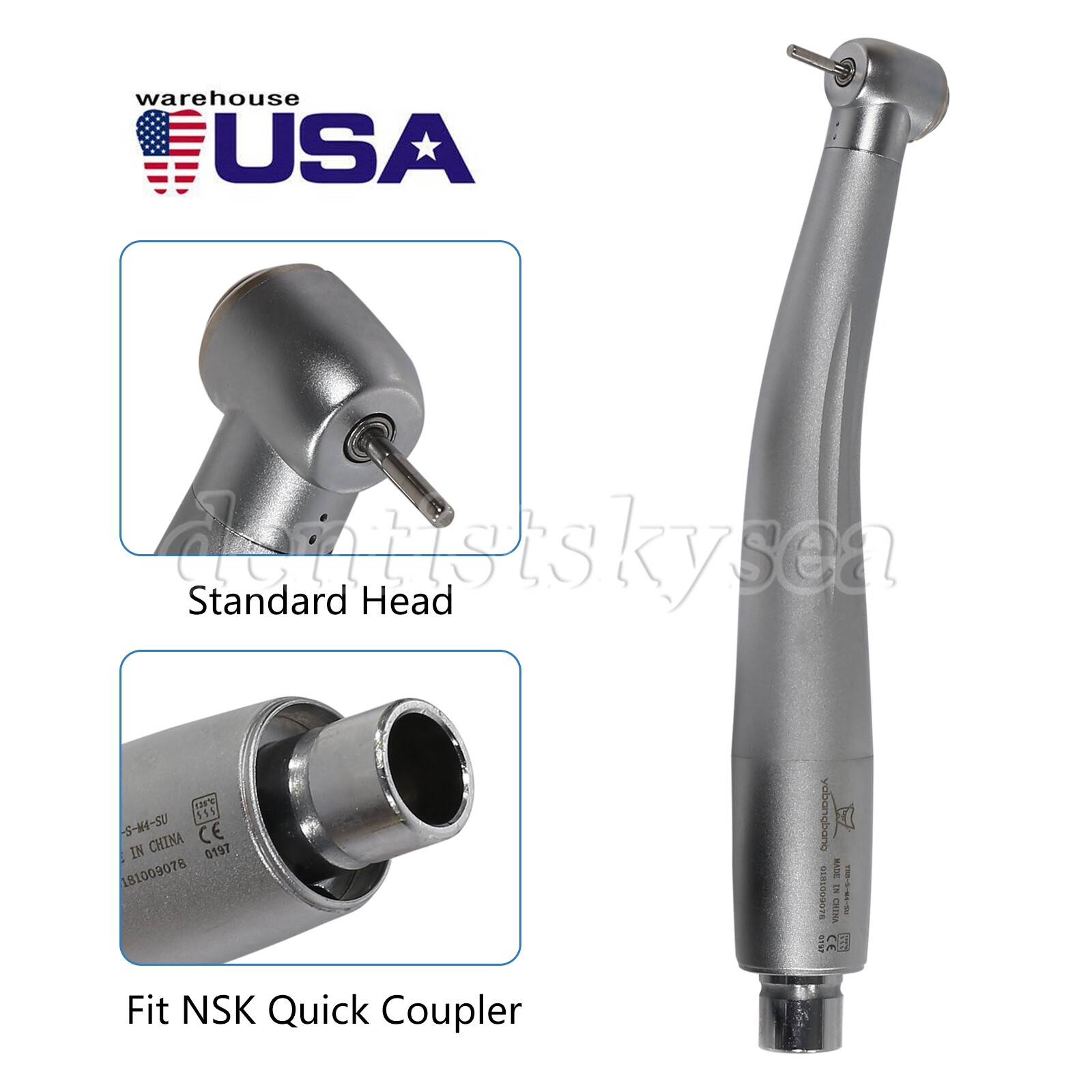 NSK QD-J Style Dental High Speed Handpiece Standard Head Air Turbine YBNK4