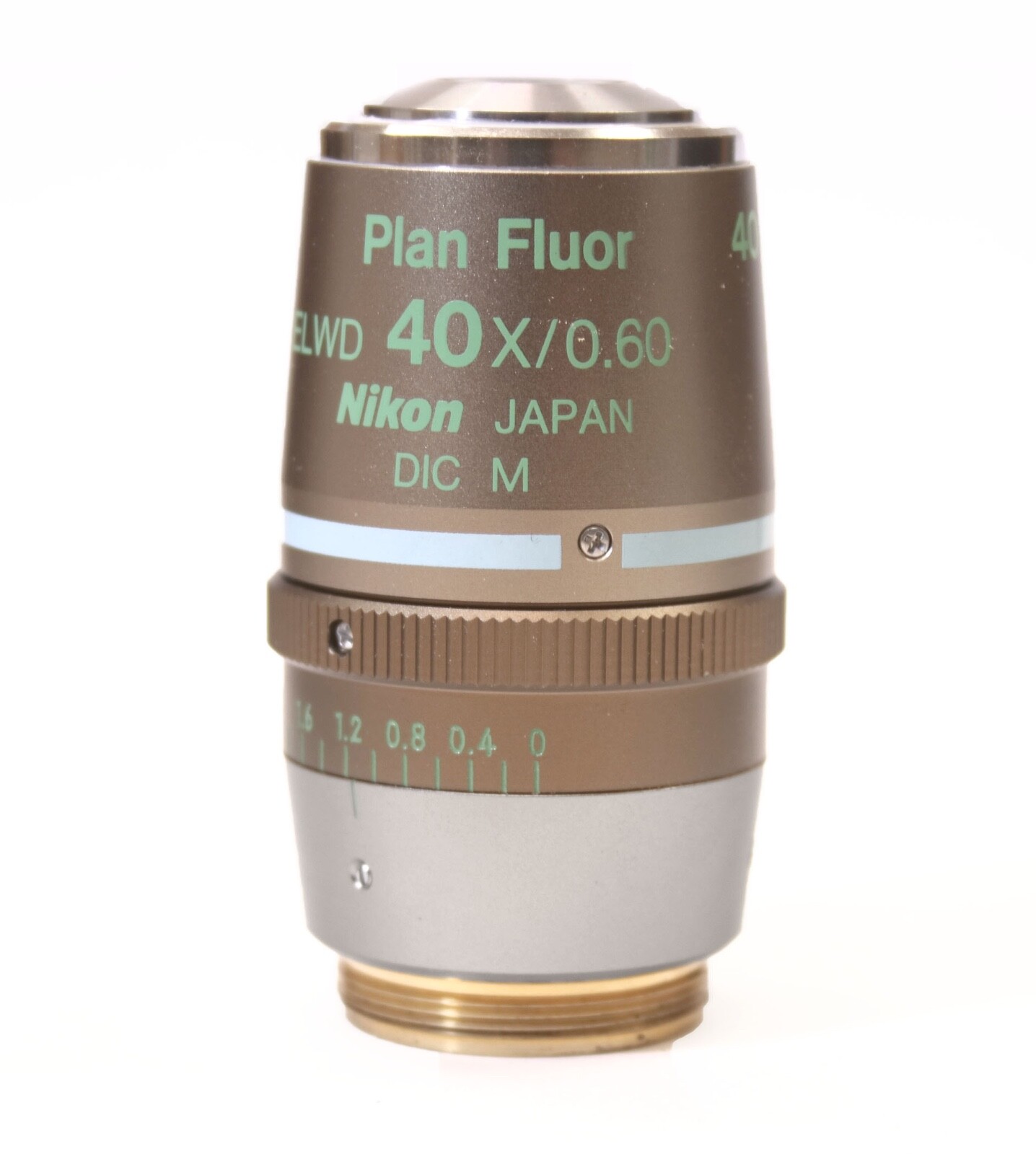 Nikon PLAN Fluor 40x /0.60 Ph2 , ELWD, DM, DIC M, WD 3.7-2.7 ∞/0-2 , Nomarski
