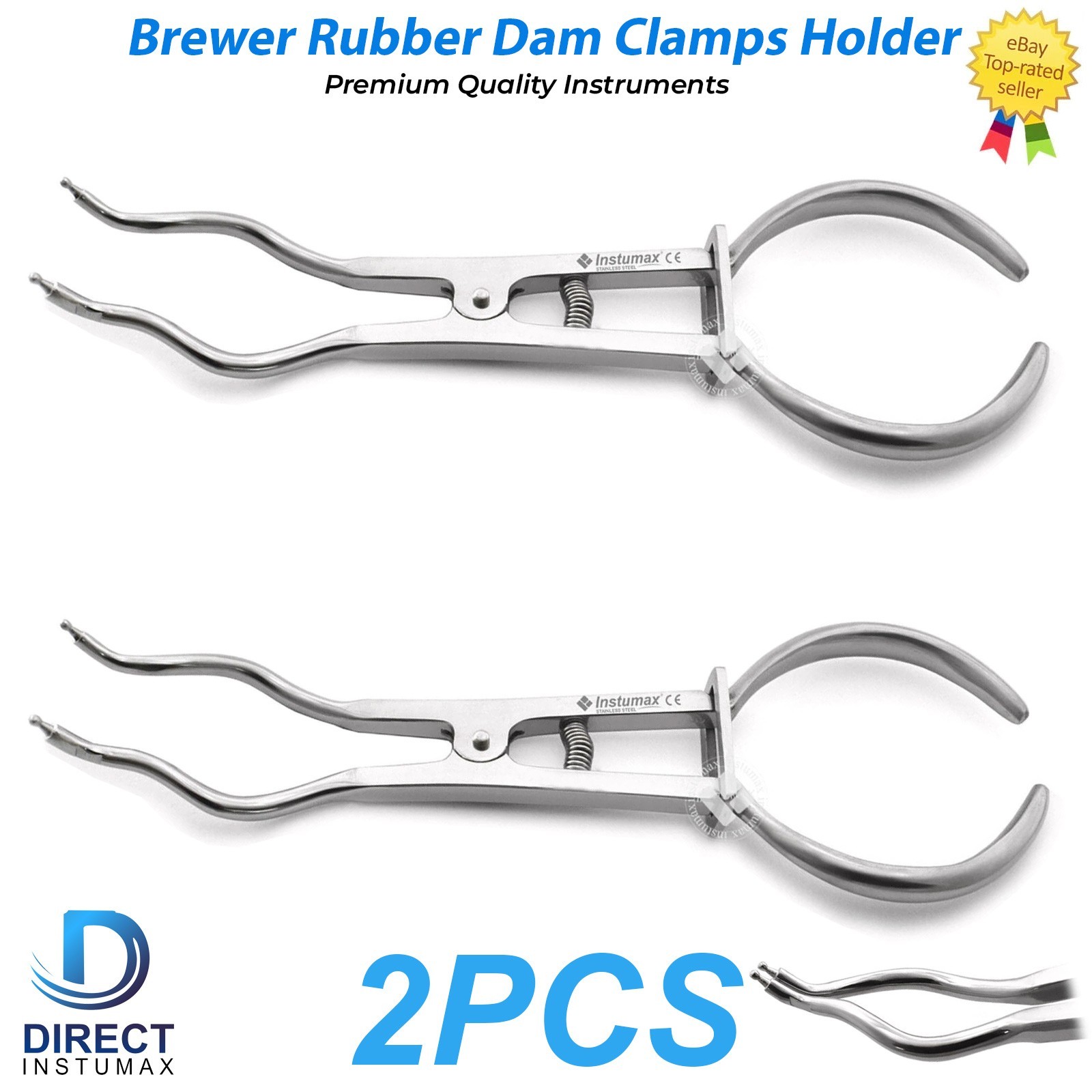 Brewer Rubber Dam Clamp Forceps Dental Instruments Stainless German Grade