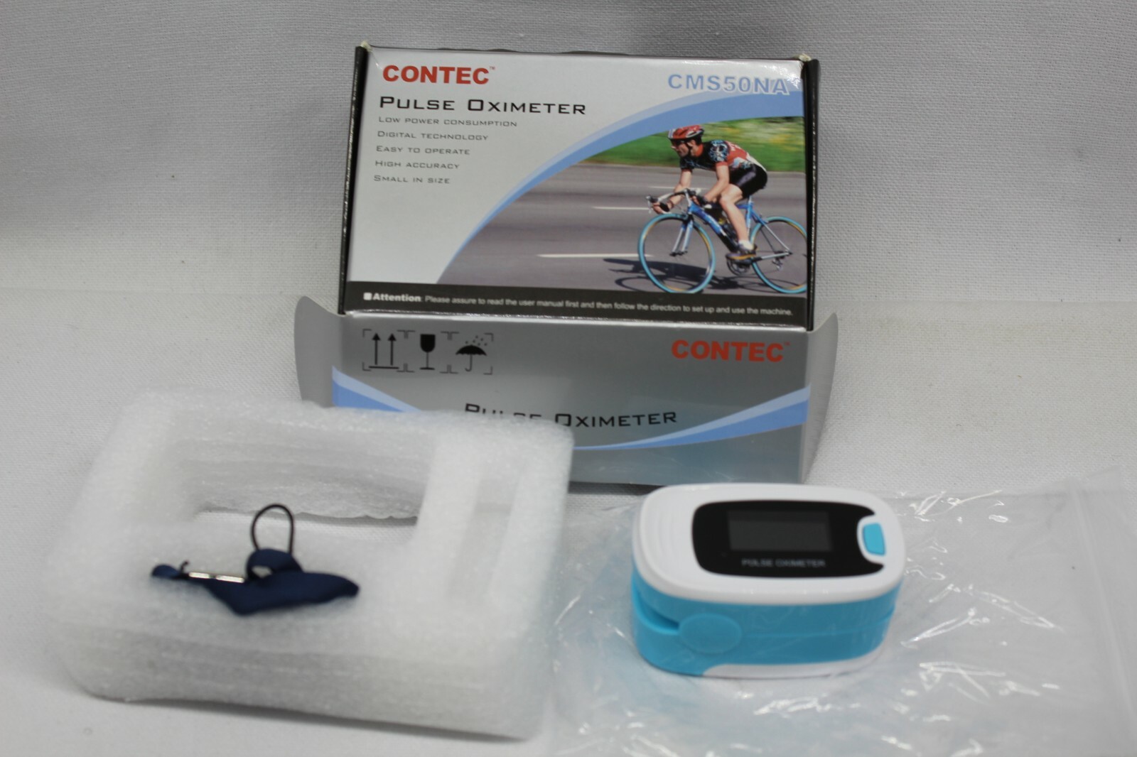 CONTEC OLED CMS50NA Pulse Oximeter,SpO2 and PR Value Waveform Blood Free Ship