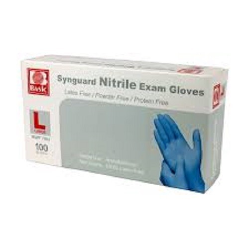 2.000 pc Large Disposable Gloves Basic Blue Synguard Nitrile Powder Free 2 Cases