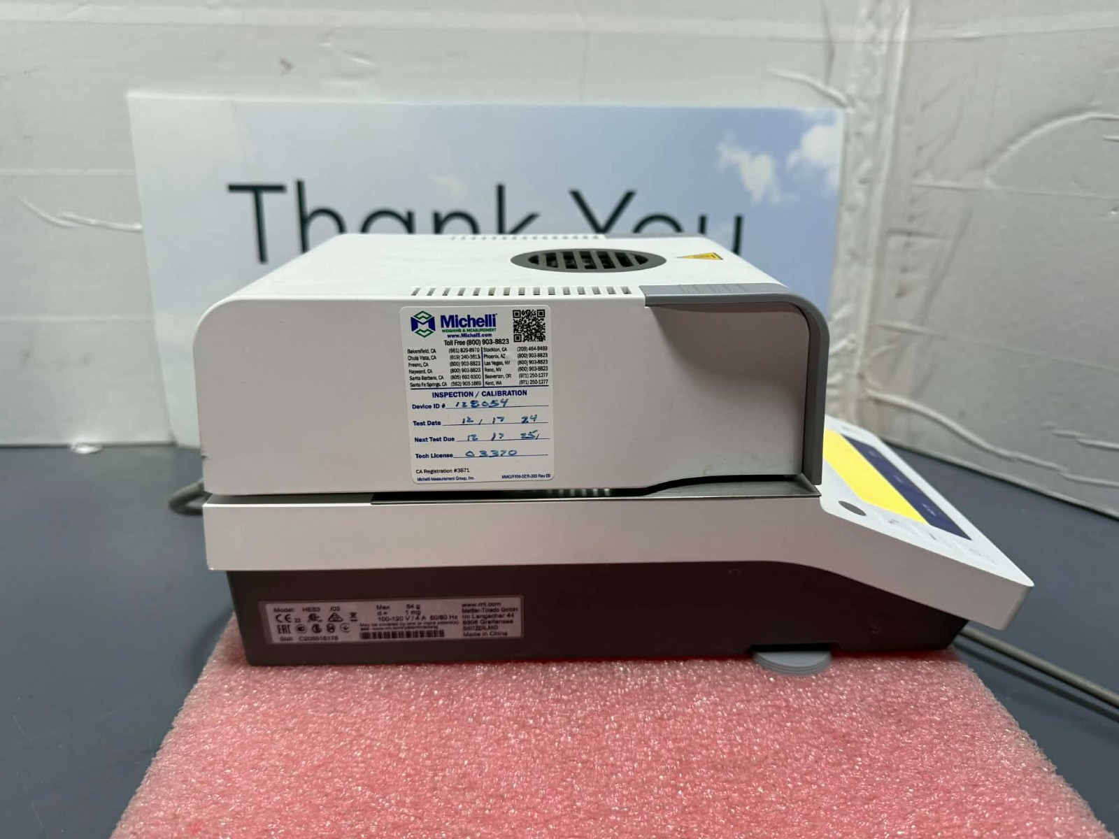 Mettler Toledo HE53 HE Moisture Analyzer 54g X 0.001g