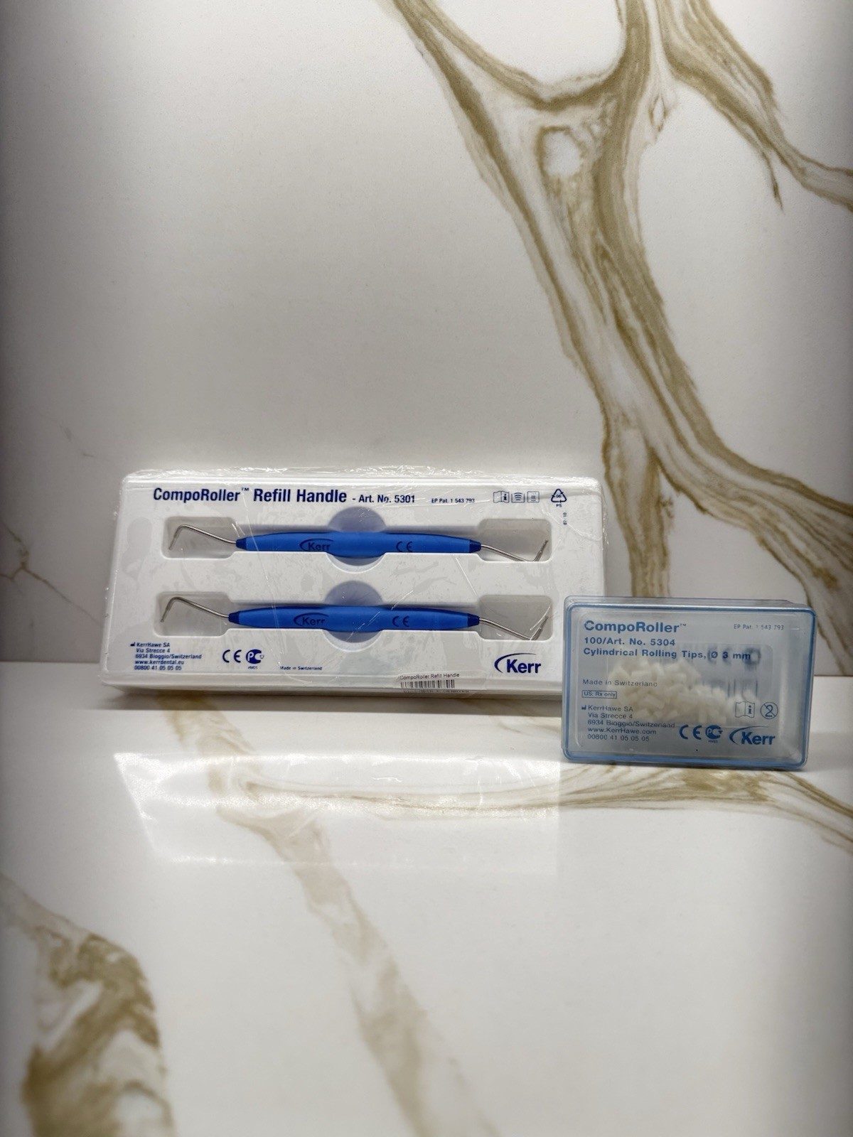 COMPOROLLER REFILL HANDLE KERR HAWE 5301 + CYLINDRICAL ROLLING TIPS X 100 (3MM)