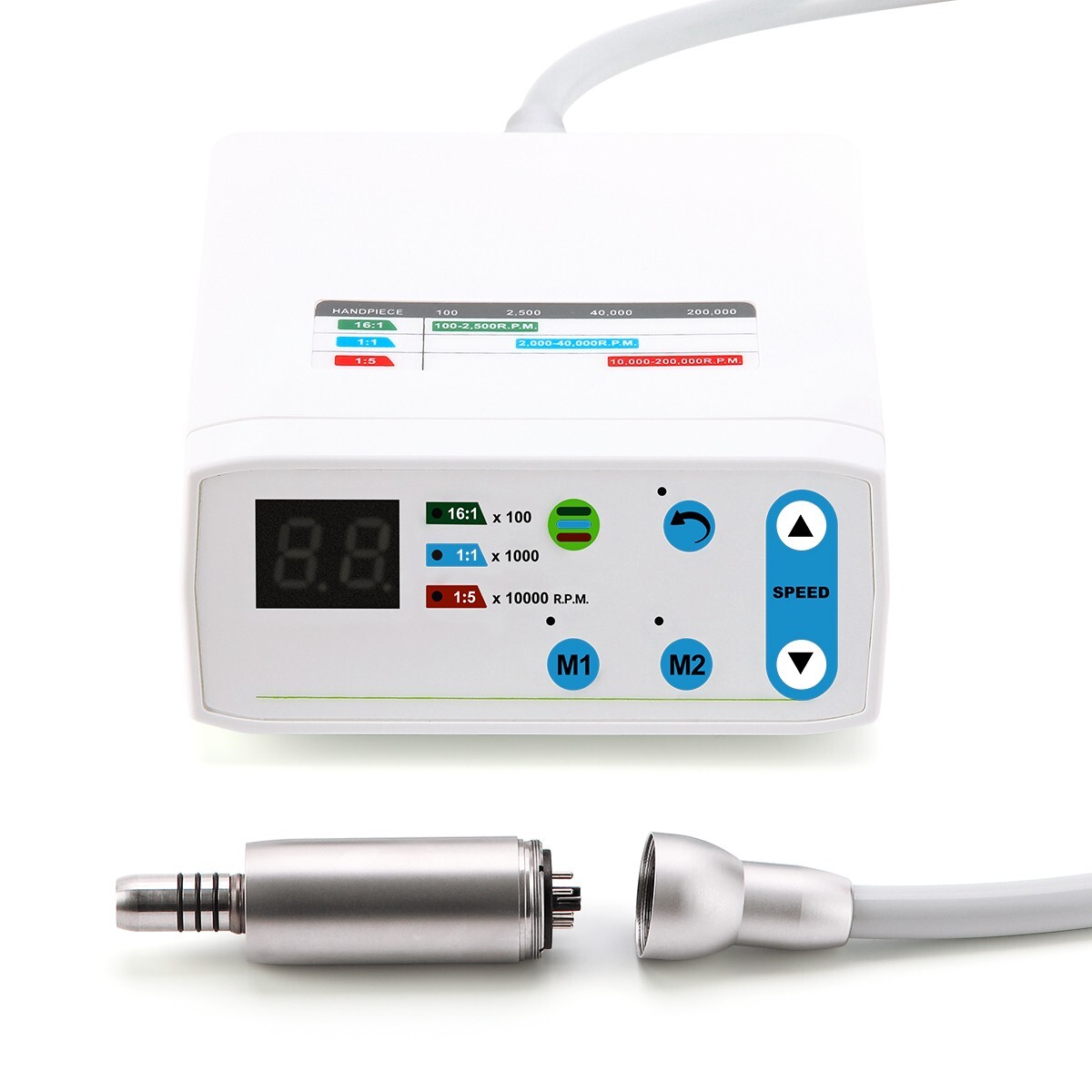 Micromotor LED eléctrico sin cepillo dental spray interno tipo E 3.4Ncm USA