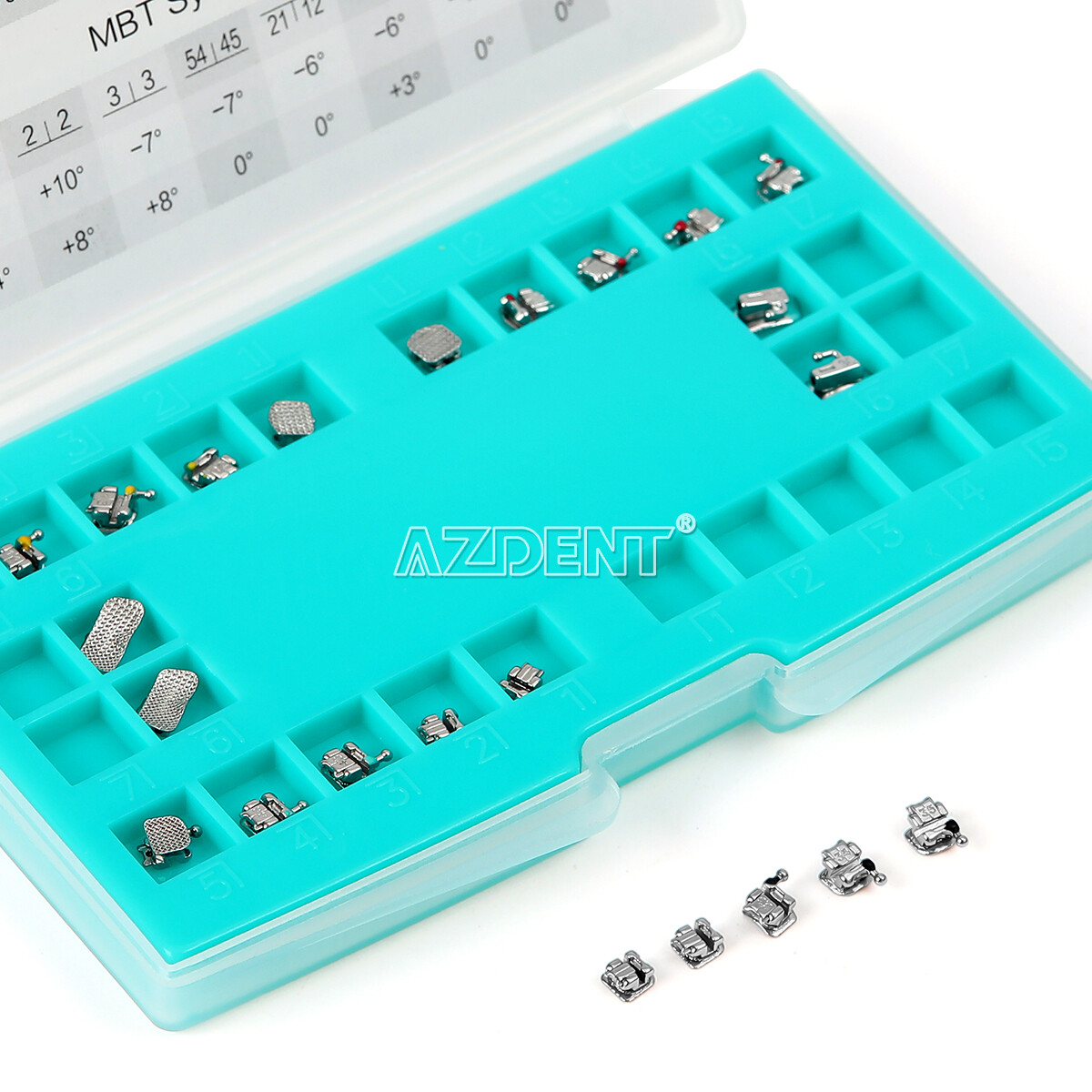 Dental Orthodontic Passive Self-ligating Brackets Braces Mini Roth.022 Hooks 345