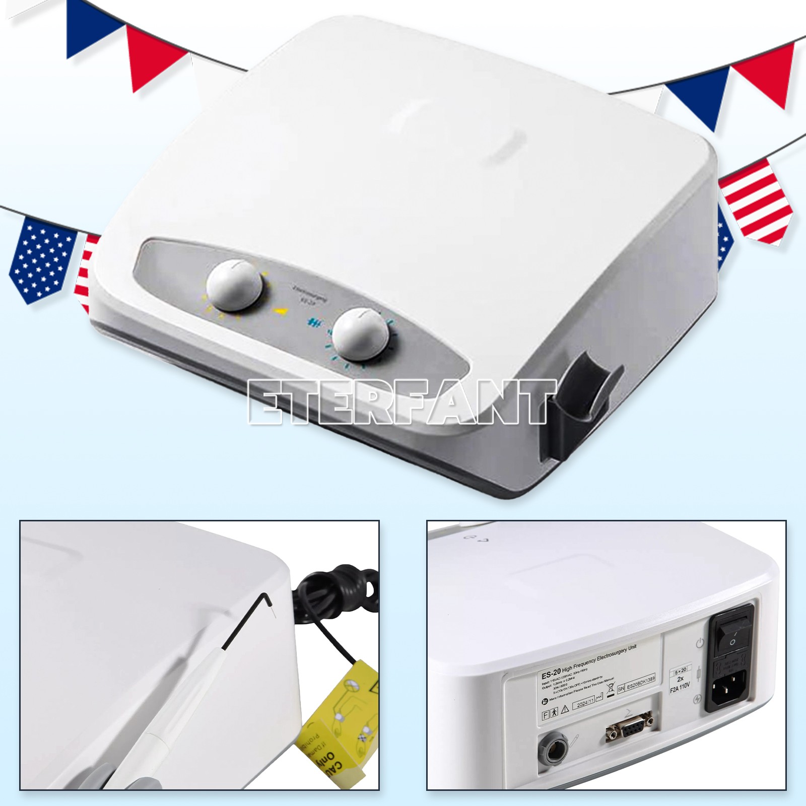 Dental Electro Electrosurgery Unit Machine High Frequency Electric w/7 Electrode