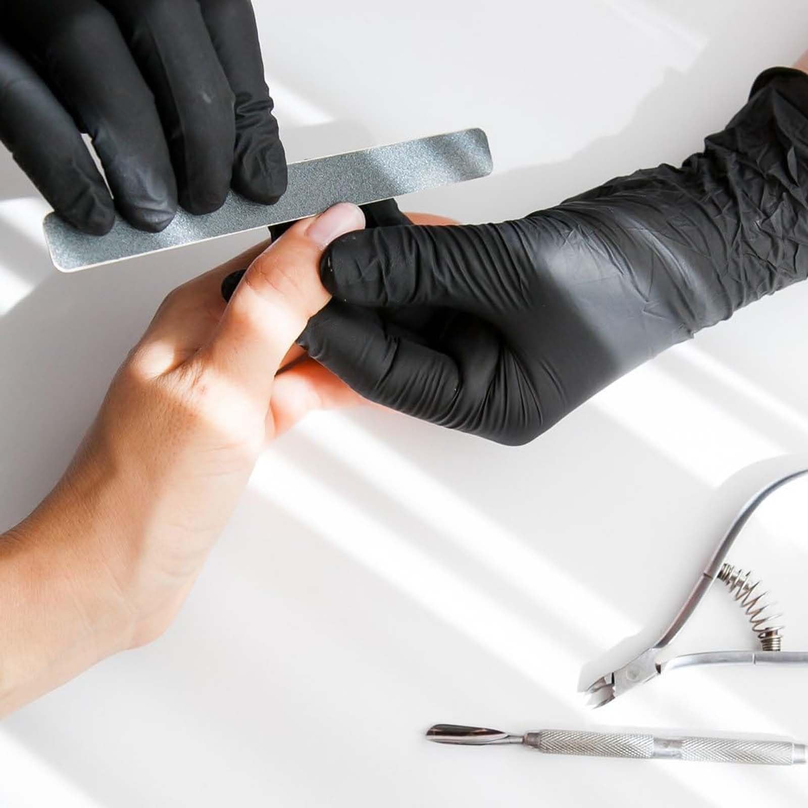 ForPro Black Vinyl Disposable Gloves, Powder~Free, Food Safe, X~Large, 100ct
