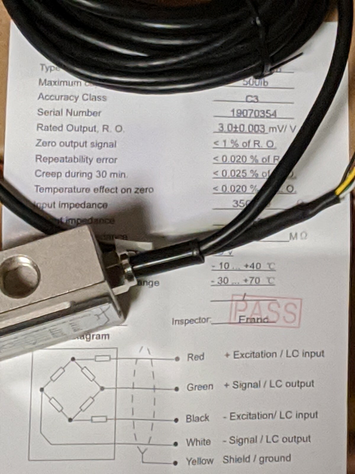 S TYPE load cell RL20000, NS-500 ALLOY STEEL,500LB, Interchange