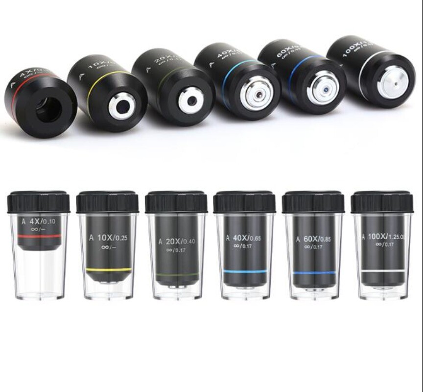 Infinity Objective Lens RMS Thread f Olympus Microscope 4X 10X 20X 40X 60X 100X