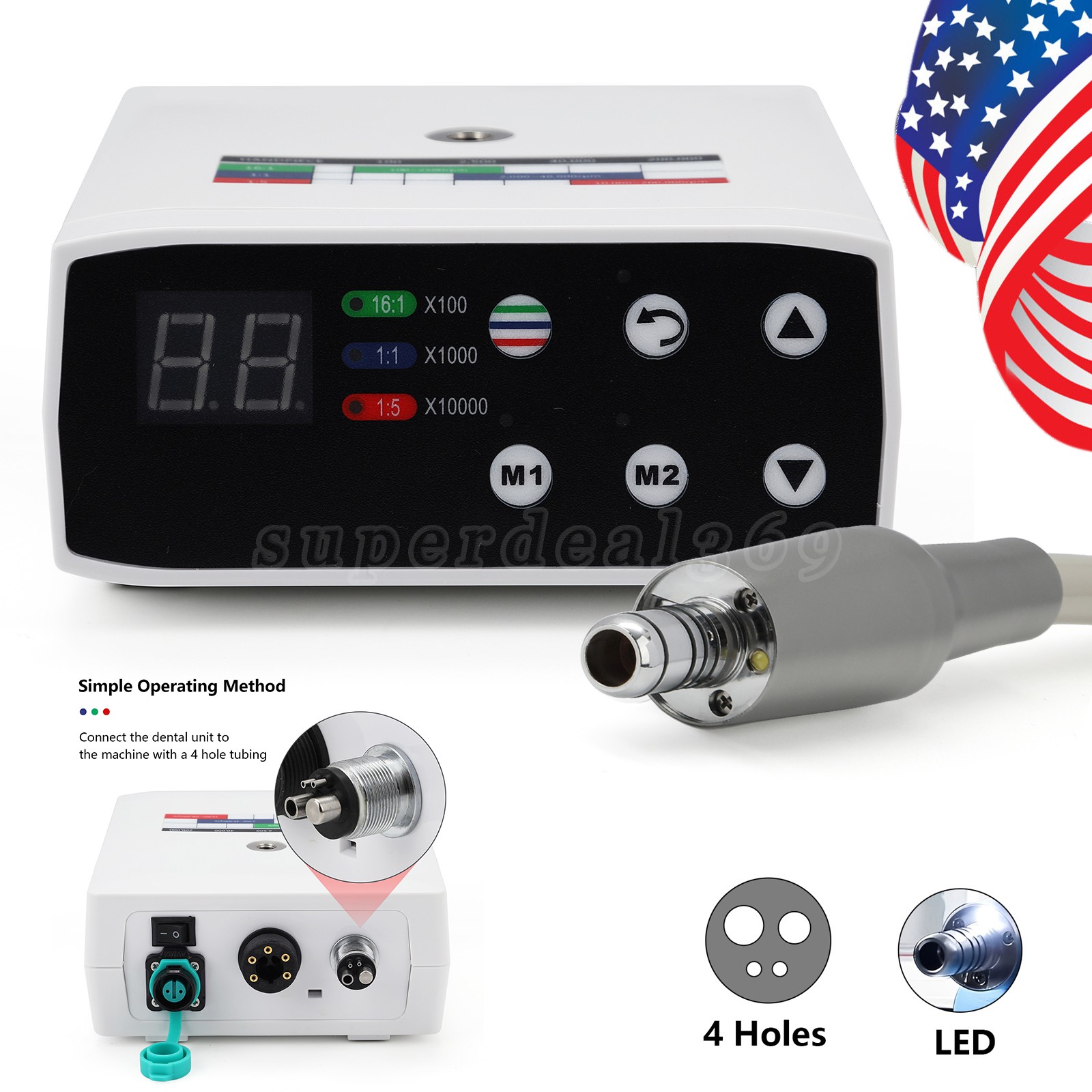 Dental Brushless LED Electric Micro Motor Fit NSK E-Type 1:1/16:1/1:5 Handpiece