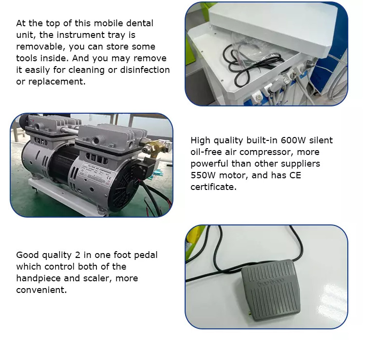 Mobile Dental Delivery Unit GU-P209 Portable Treatment System + Handpieces 4H US