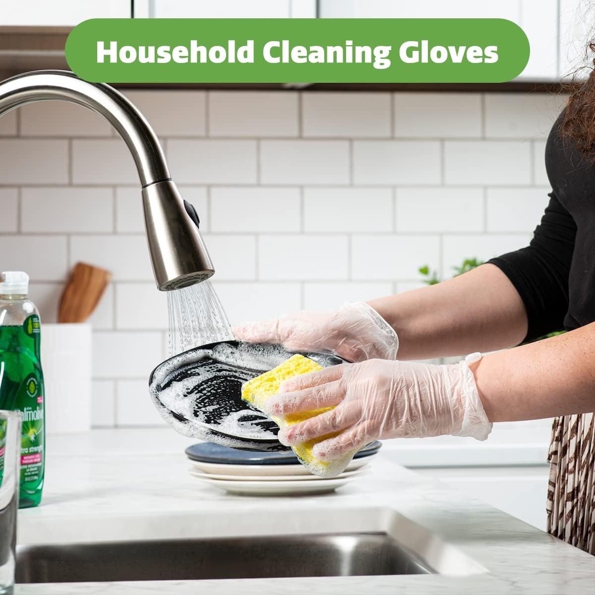 Disposable Vinyl Gloves – Clear, Latex-Free, Powder-Free, BPA-Free – Safe for…
