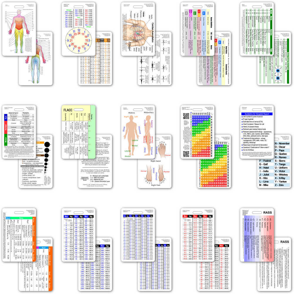 Comprehensive Vertical Badge Card Set – 30 Cards – Reference Pocket ID Card