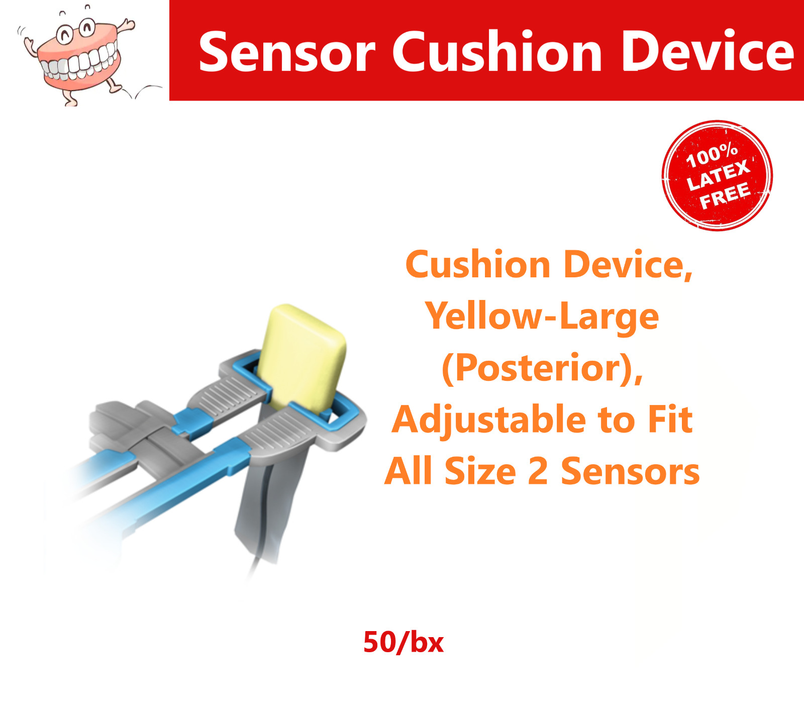 Dental Sensor Slippers Sensor Sleeves Yellow Size 2 Large 50/Bx, BWSSL Crosstex