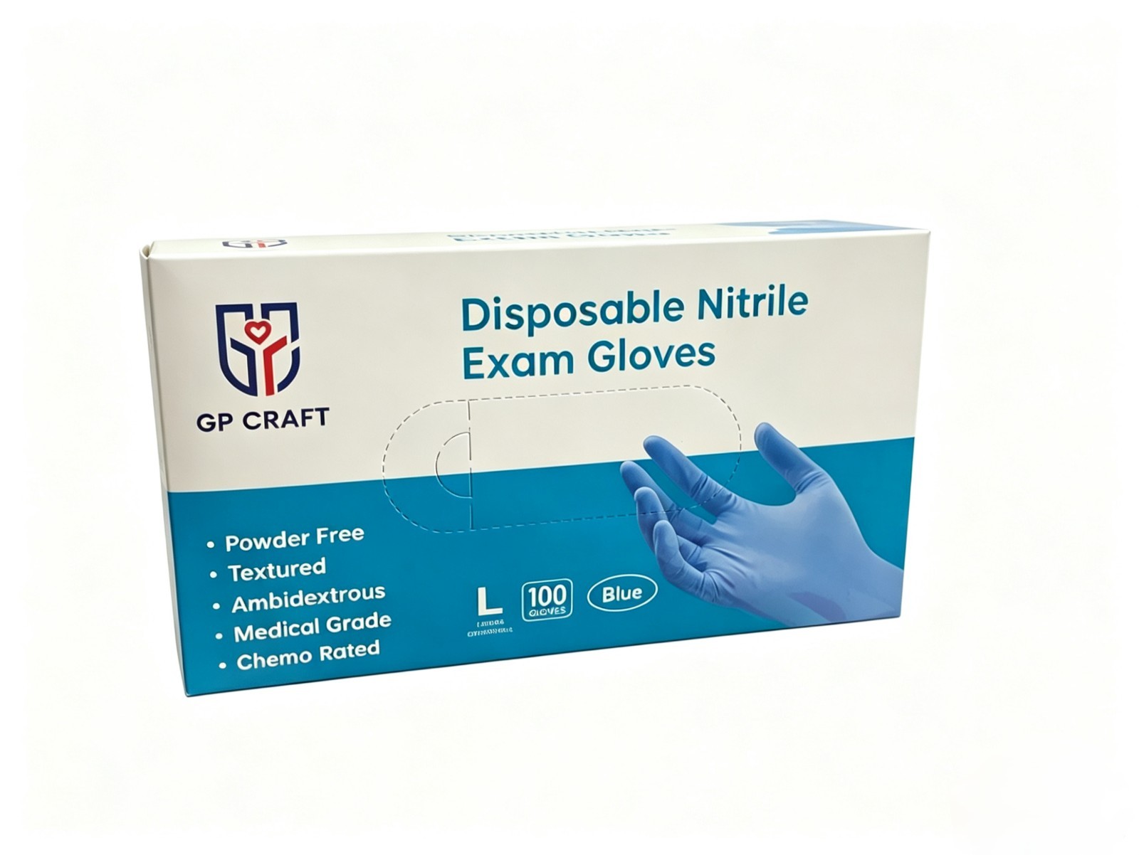 4mil Blue Medical Nitrile Exam Gloves 1 Case 1000pcs Powder Free Latex Free