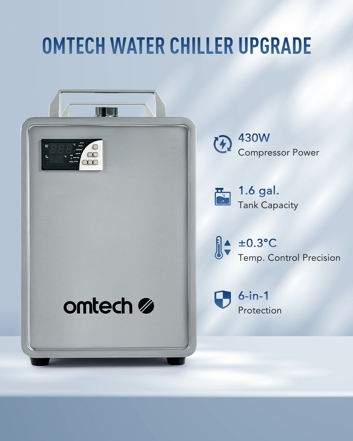 OMTech Industrial Water Chiller for 50W+ CO2 Laser Engraver Cutter Marker CW5200