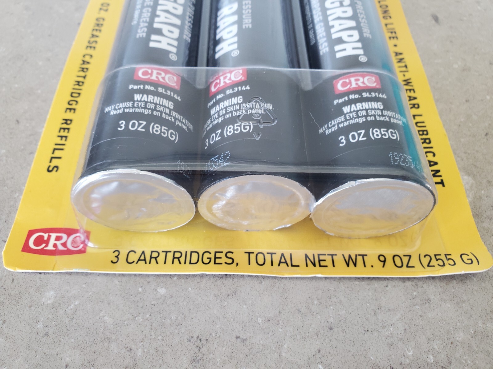 CRC Sta-Lube Moly-Graph Grease SL3144 – 3 Pack of 3 oz. Cartridge Refills