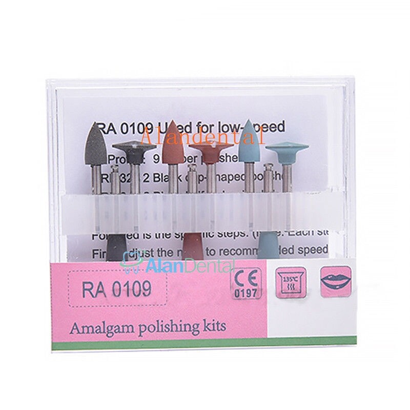 5 Boxes Dental Lab Polisher Polishing Burs Kit For Amalgam Tips Cups 2.35MM