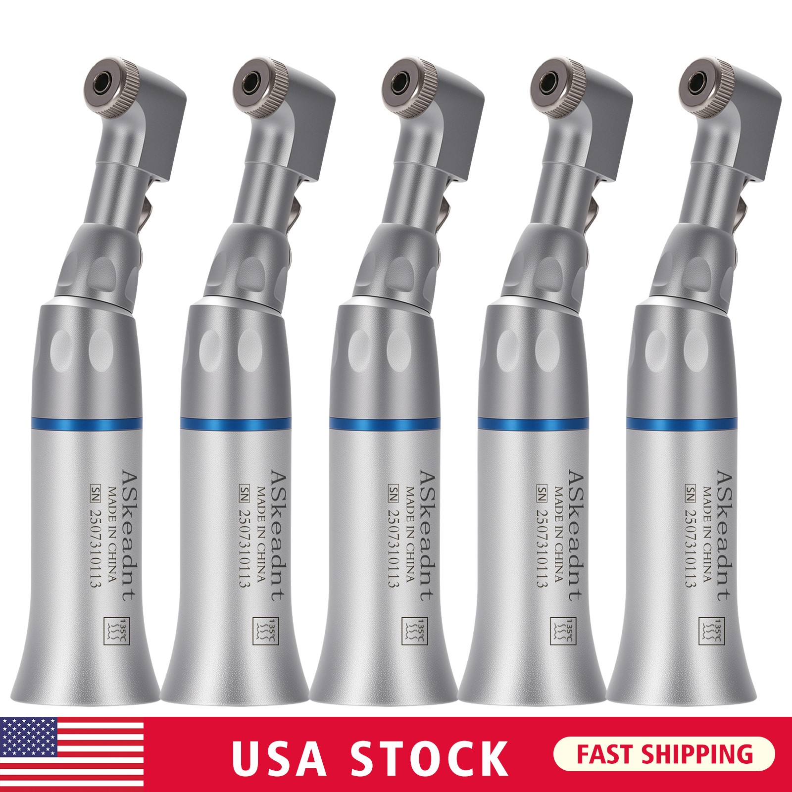 5 Dental Contra Angle Latch Low Slow Speed Handpiece External Water ASkeadnt