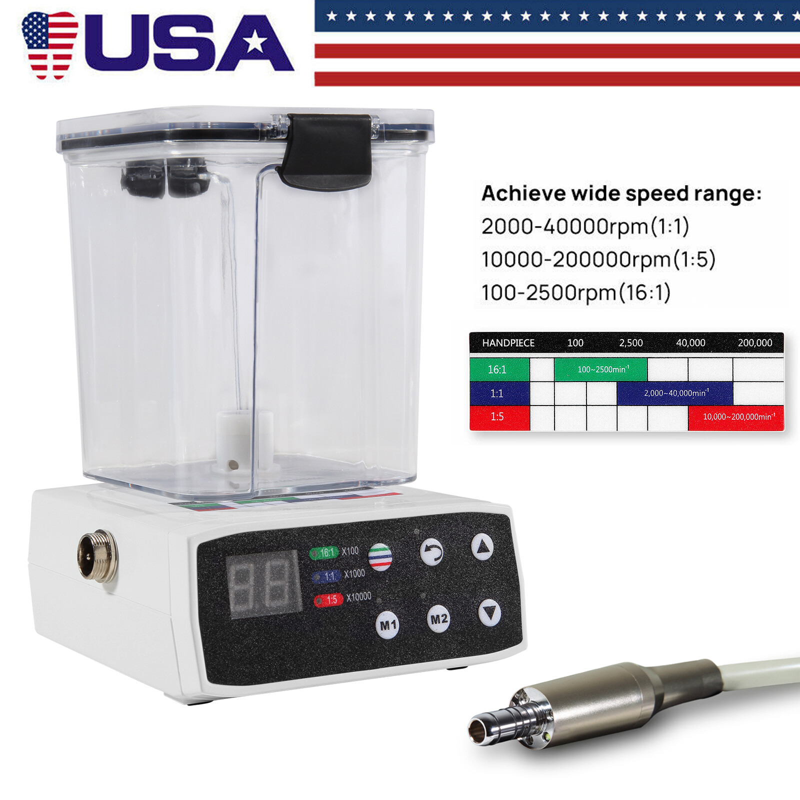 Electric Dental Motor w/ Water Tank (No 1:5 Handpiece)