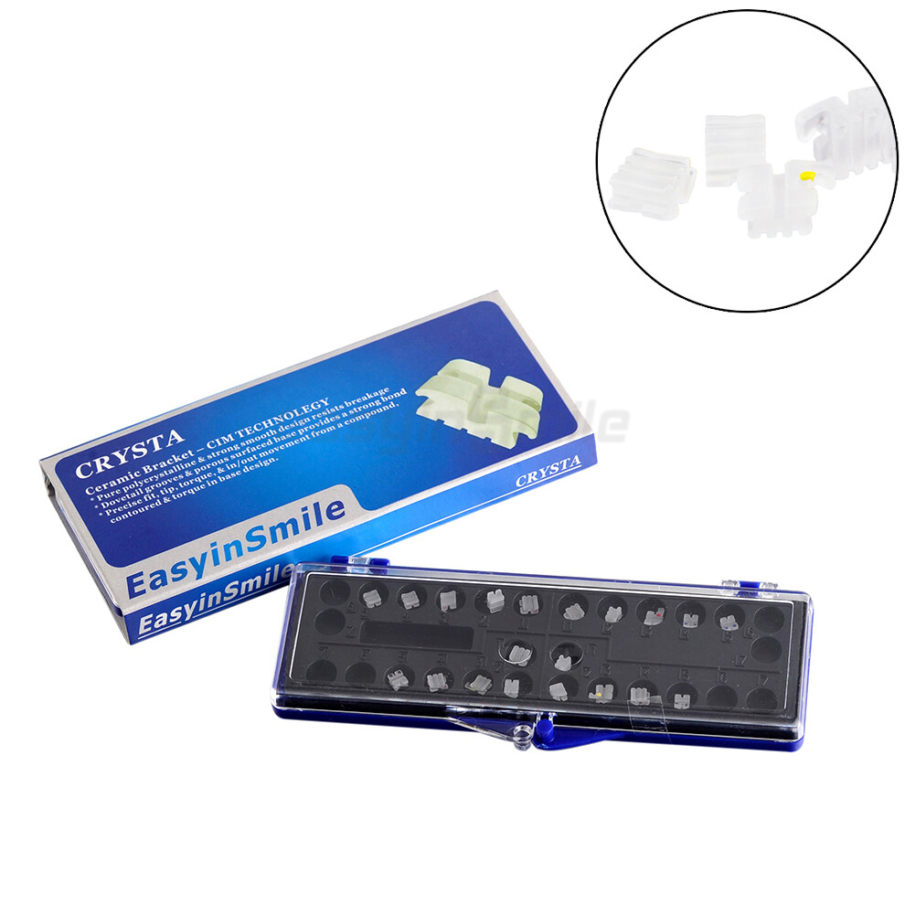 Dental Orthodontic Ceramic Brackets Roth./MBT 022 345 Hooks Mini Clear Braces
