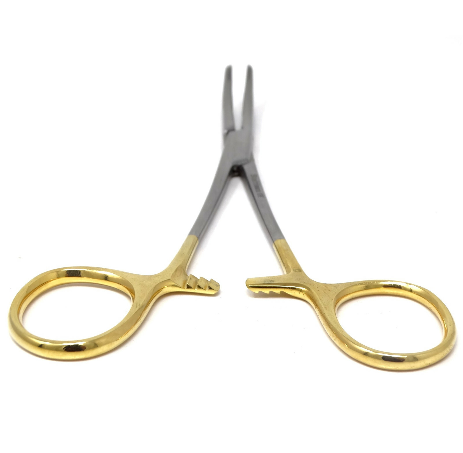 Kelly Hemostat Locking Forceps 5.5″ Curved Surgical Veterinary Instrument Gold