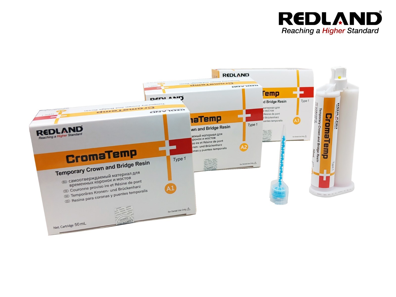 REDLAND CromaTemp Temporary Crown & Bridge Resin 50mL Cartridge All Shades KOREA