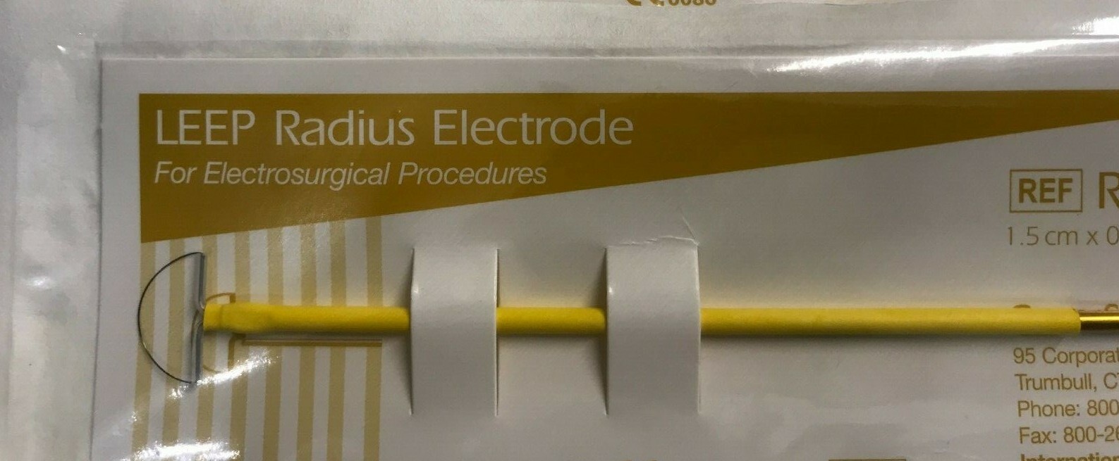 LEEP Radius Electrode Cooper Surgical 1.5cm x 0.7cm 12cm Shaft Ref: R1507