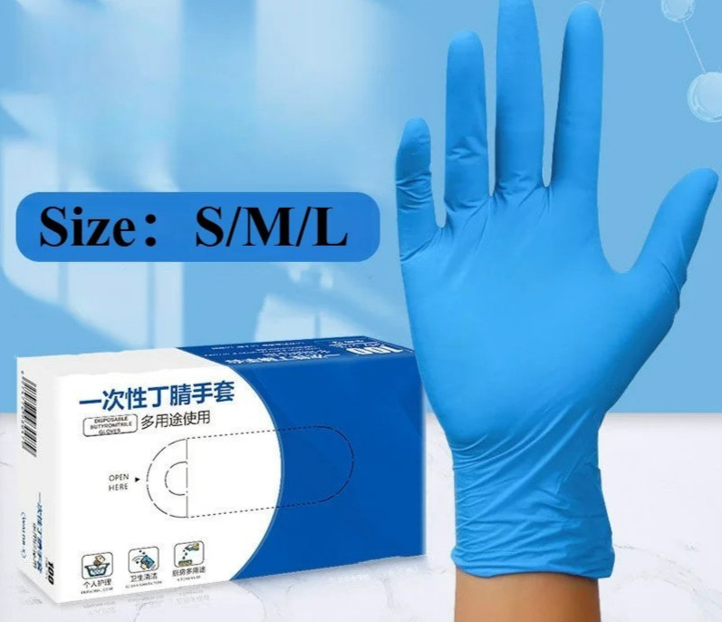 100PCS 4 Mil Medical Grade Nitrile Exam Latex Free Gloves ALL SIZES Blue Gloves