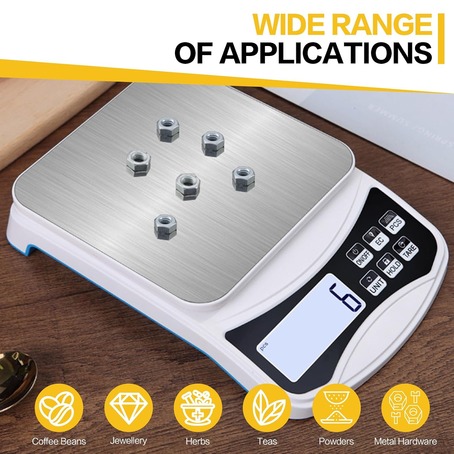 Digital Lab Scale 5000G X 0.1G LCD Display Analytical Balance Jewelry Scale P…