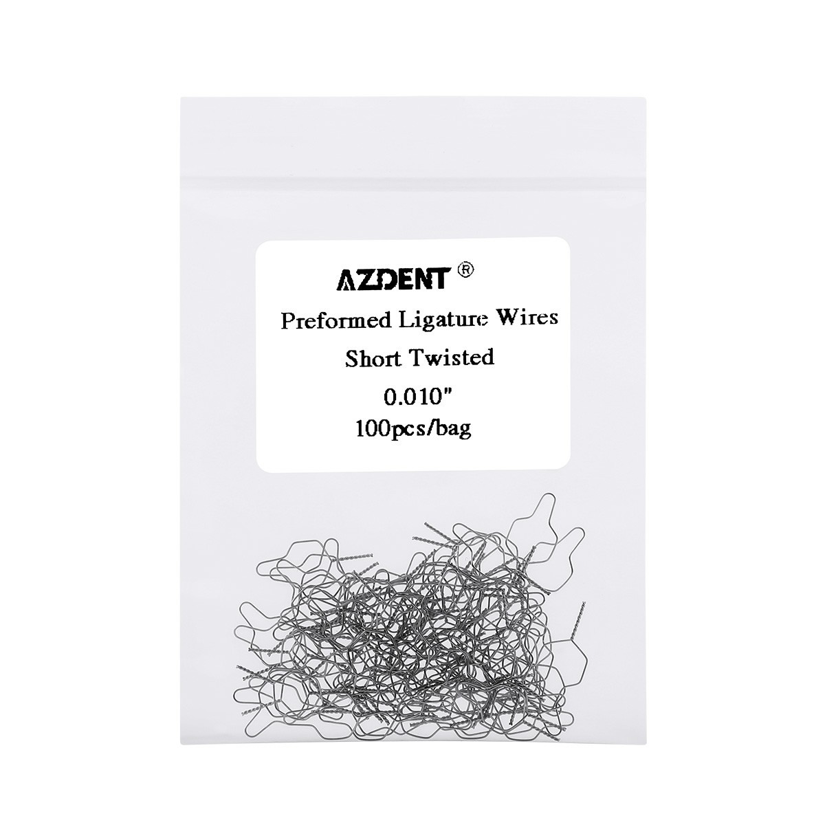 Dental Ligature Ties Orthodontic Wire Preformed Long Short Stainless Steel 100pc
