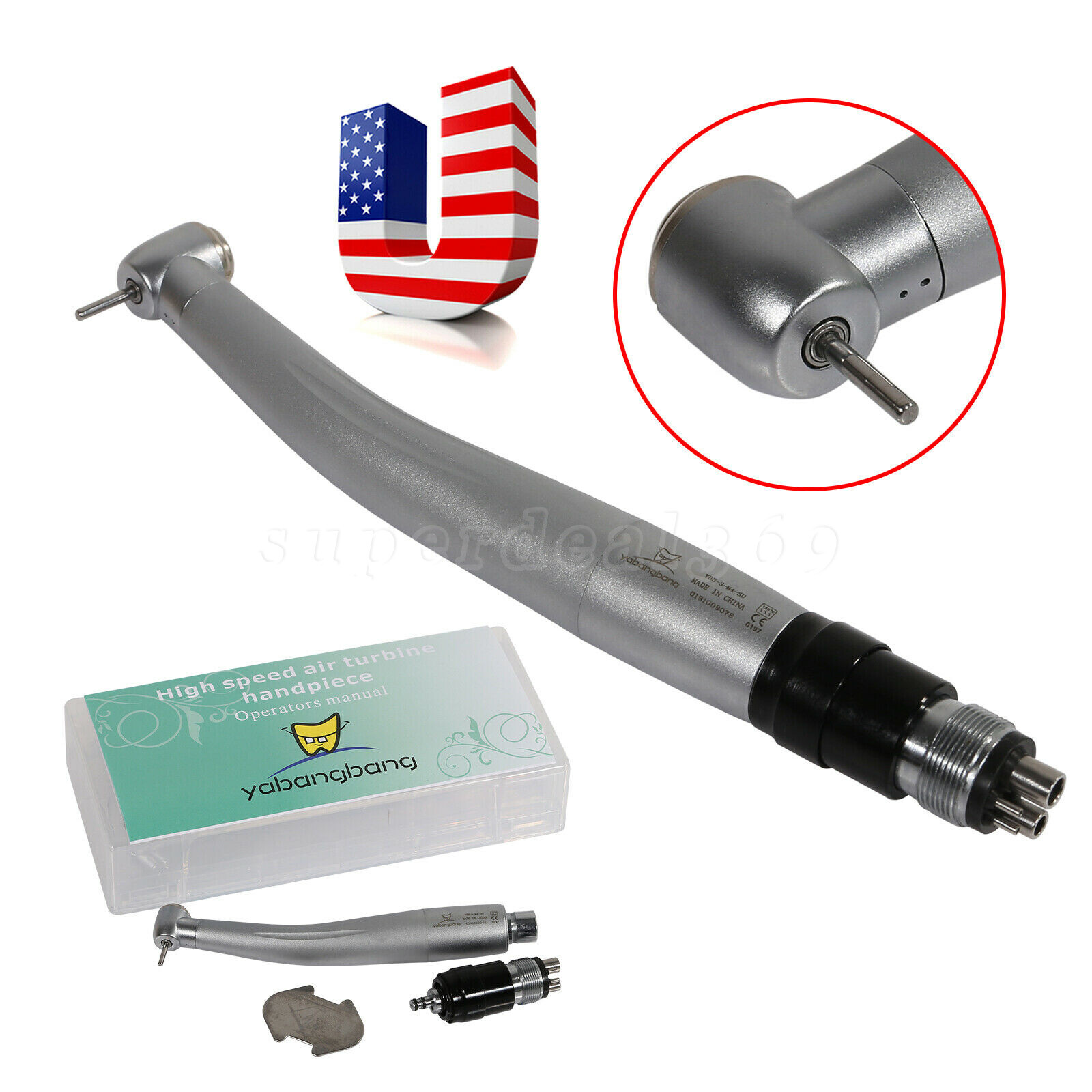 10* NSK STYLE Dental High Speed Turbine Handpiece w/ 4 Hole Quick Coupler YBNK4