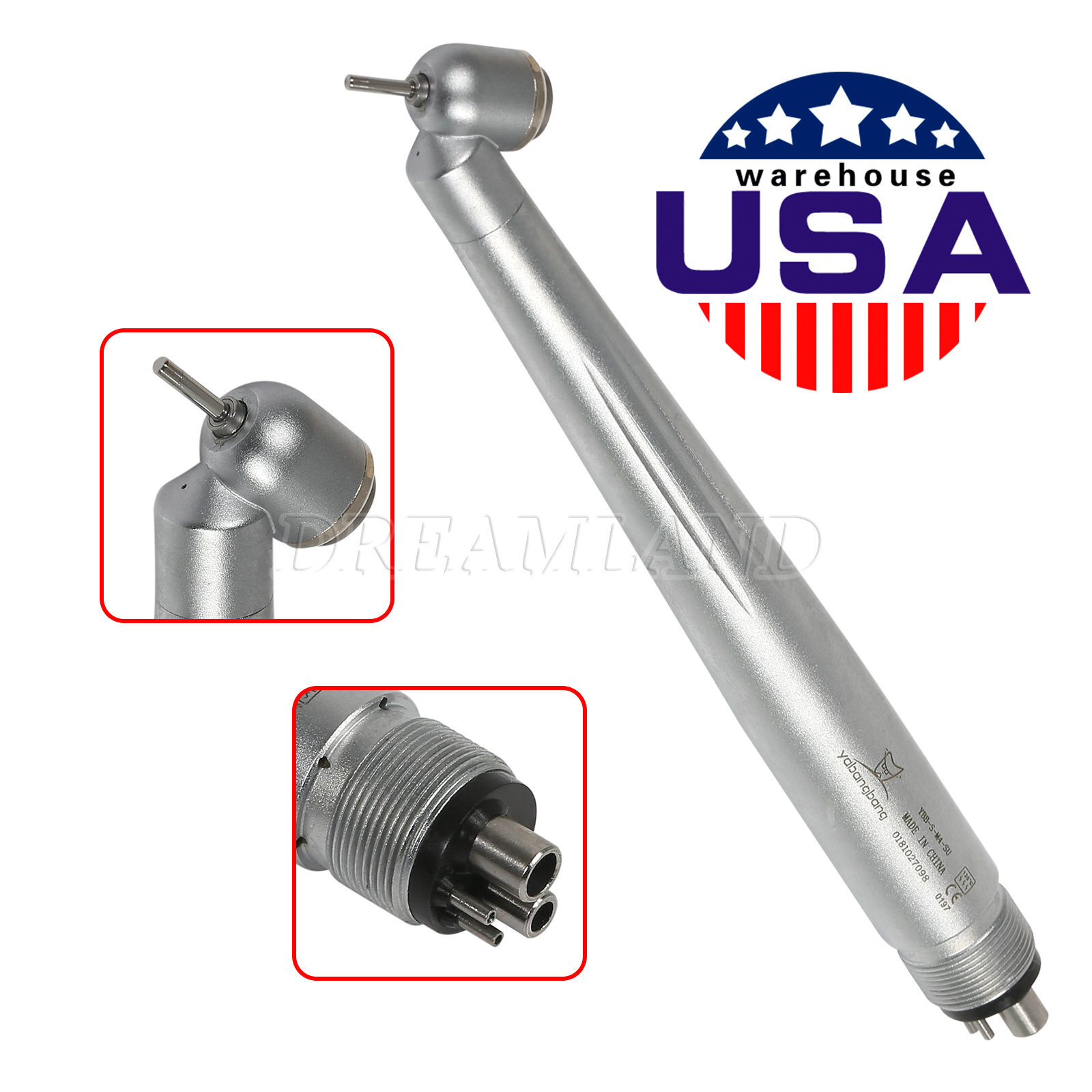 Yabangbang Dental 45 Degree Surgical High Speed Handpiece Push Button 4Hole WCA4