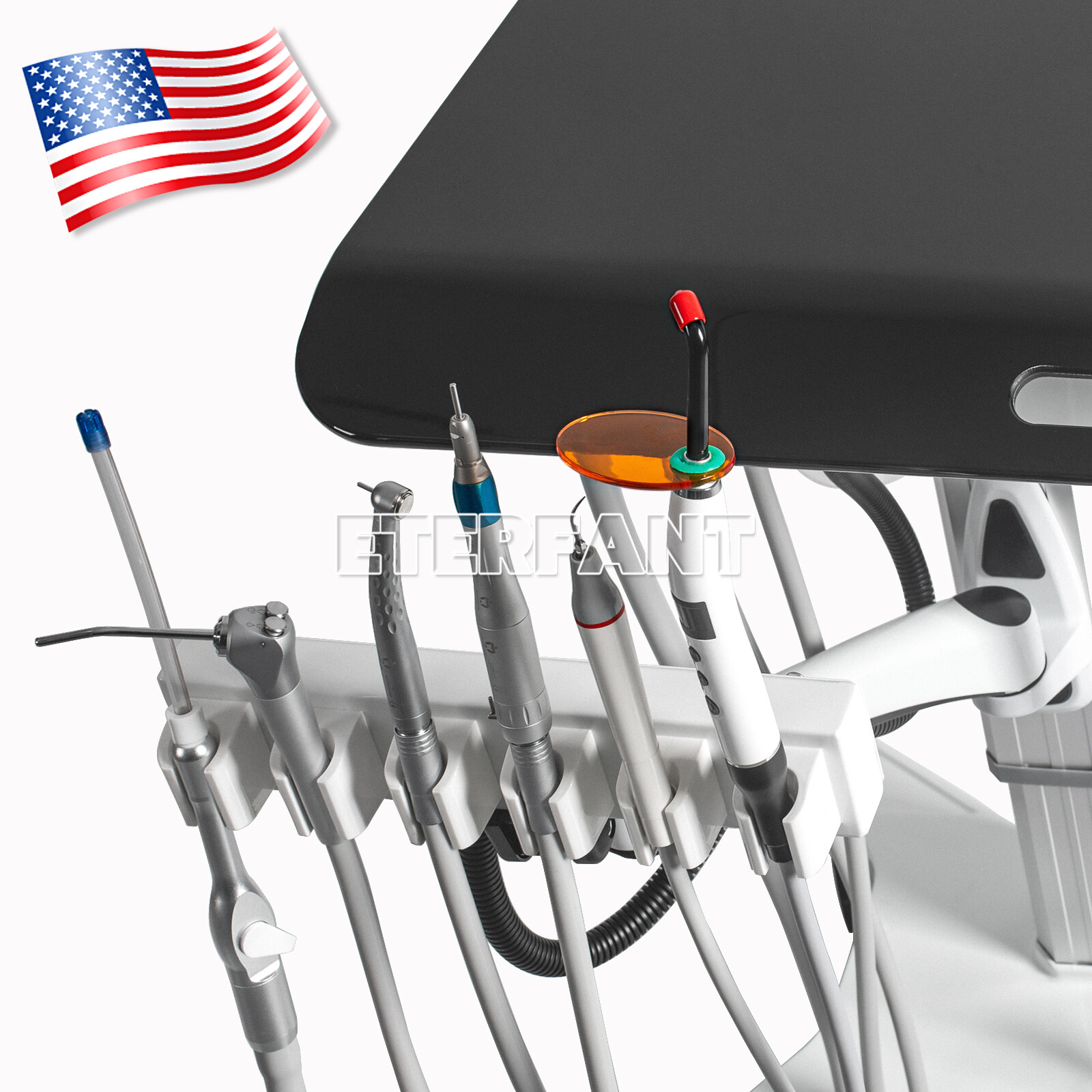 Dental Unit w/Air Compressor Curing Light Scales GU-P209/Mobile Delivery Cart