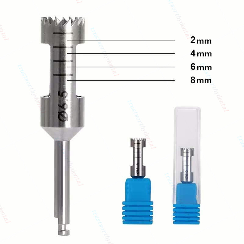 Dental Cutting Trephine Drill Bone Sharp Burr Planting Drills Harvest ITI NOB