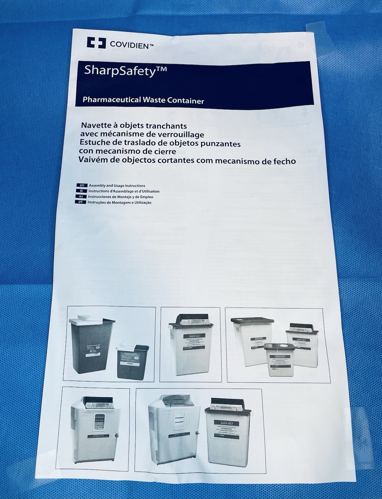 Covidien Pharmaceutical Waste Container (10 units ) Ref 8850