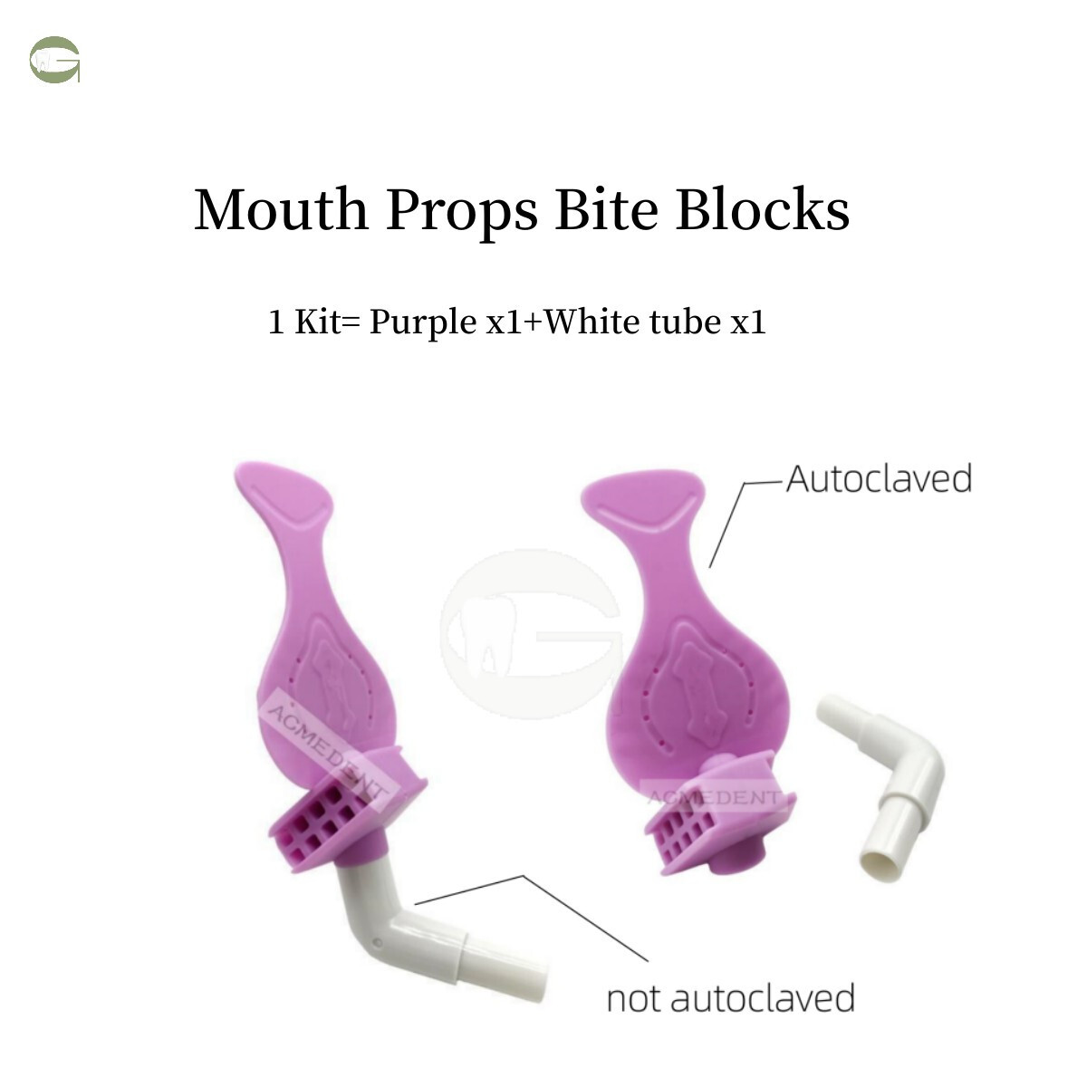 Dental 1 Step Suction Pathway Shield Bite Prop Block Hands-Free Isolation Device