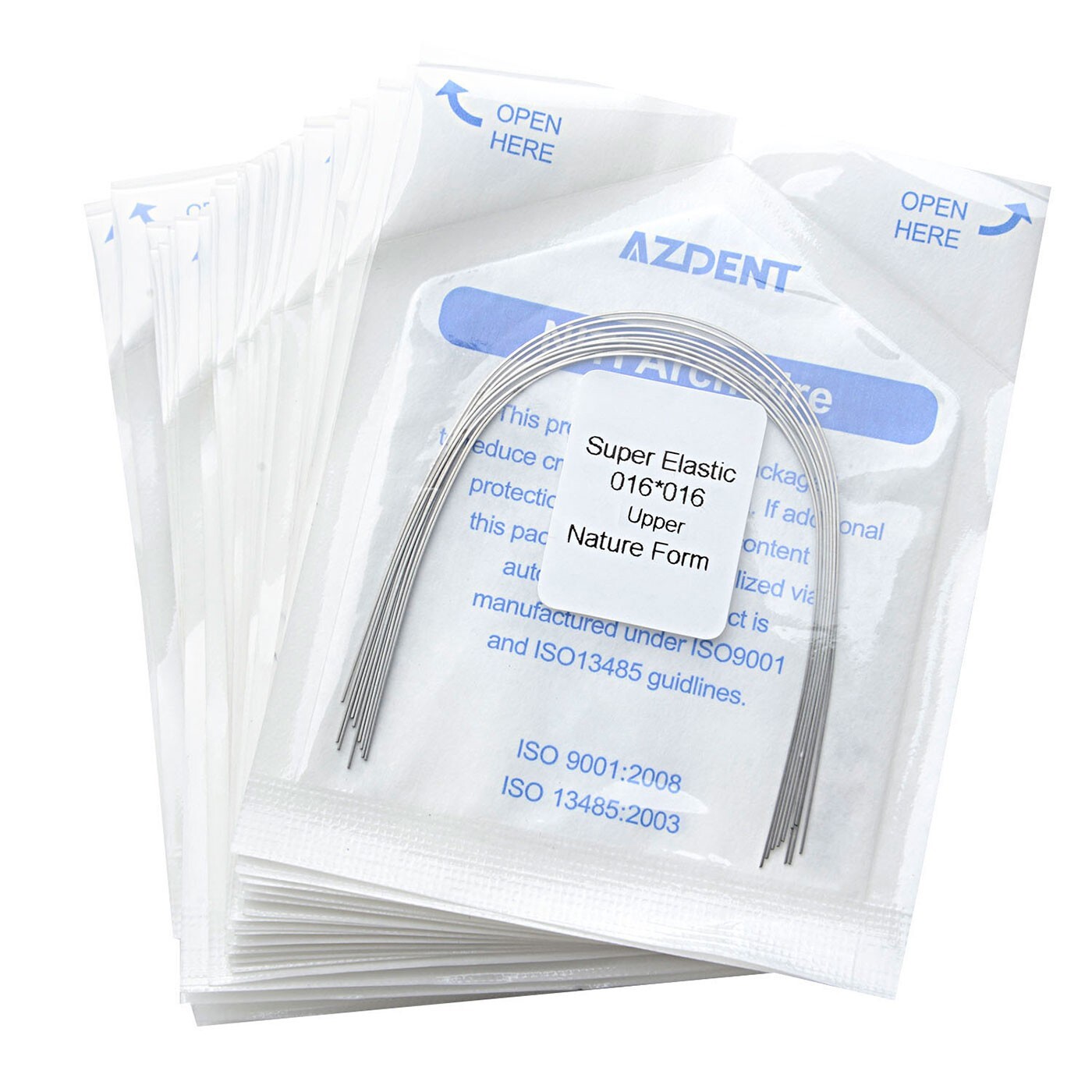 AZDENT Dental Ortho Arch Wires Niti Super Elastic Rectangular Natural Form