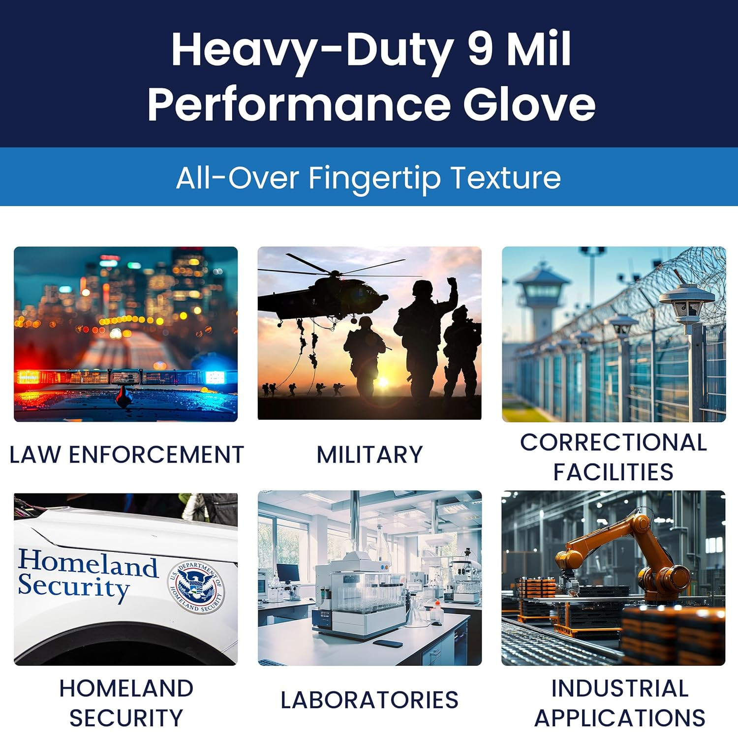 Nitrile Exam Gloves, Dark Light, Powder-Free, Large, 100 Count, 9 Mil
