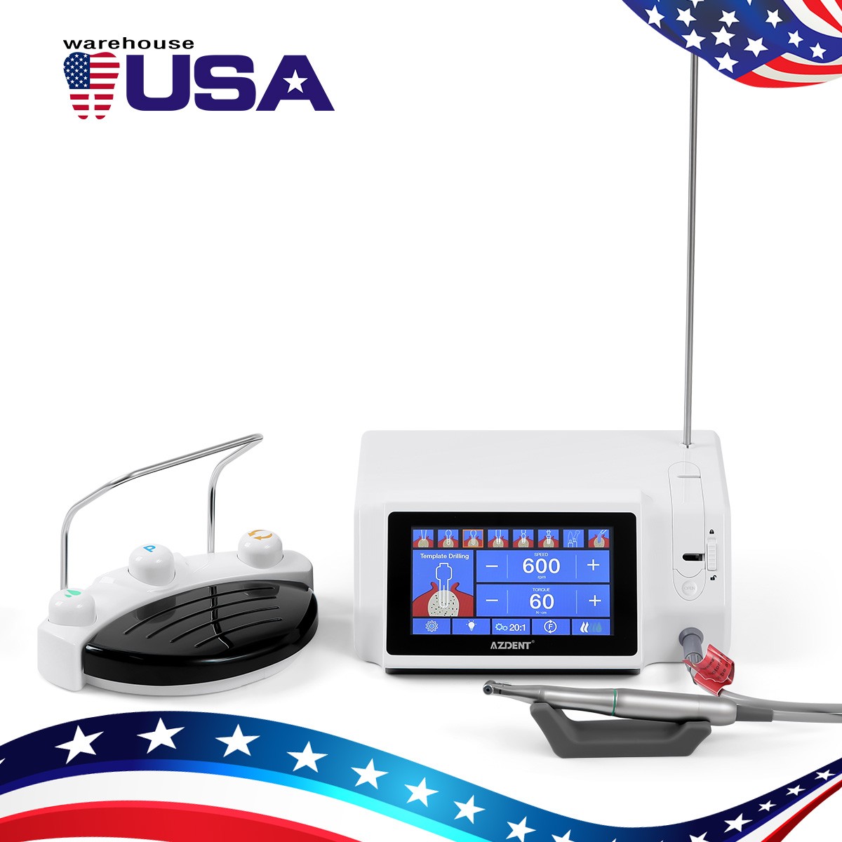 Dental Surgical Brushless LED Implant Motor System /Disposable Irrigation Tube