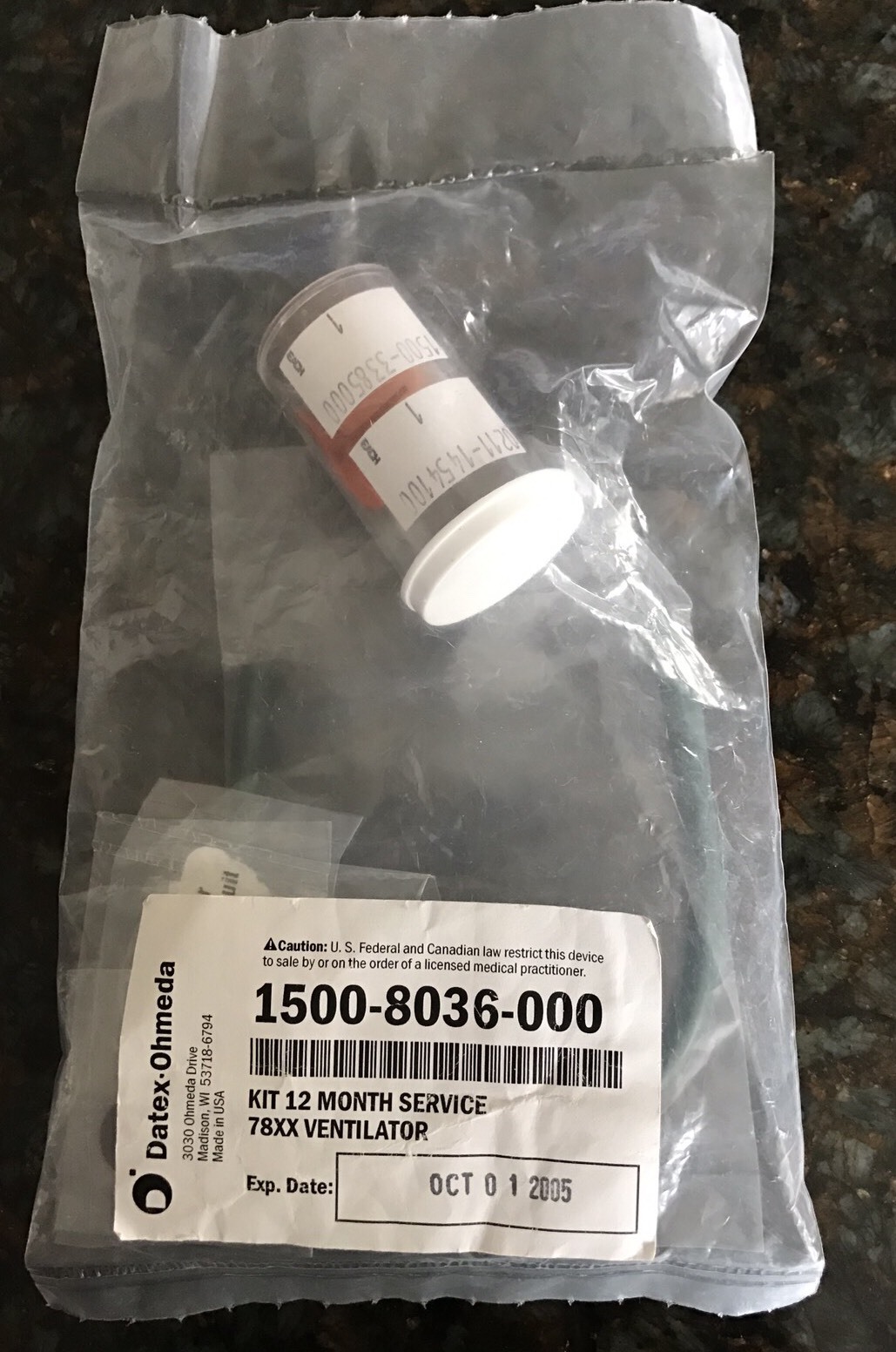 DATEX-OHMEDA 78xx 12 MONTH VENTILATOR PM KIT 1500-8036-000 Excel, Modulus