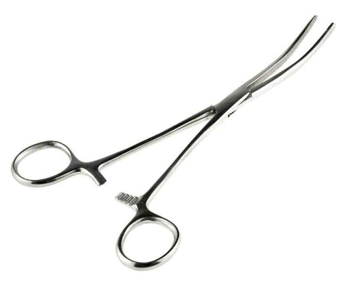 8″ Curved Hemostat Forceps Locking Clamps Stainless Steel Surgical Instrument