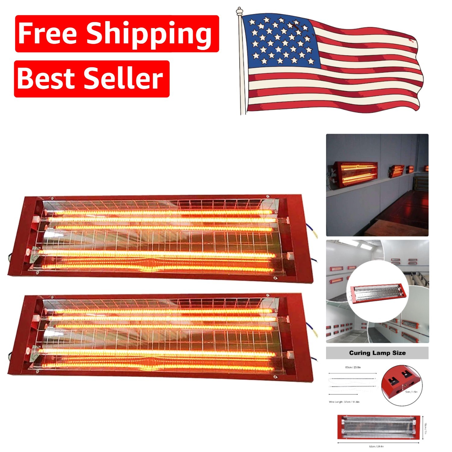 Professional 2000W Paint Curing System with Far Infrared Heating for Auto Body