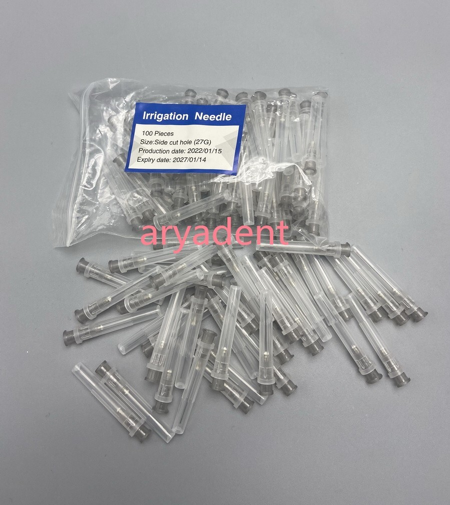 Dental Endo Irrigation Needle Disposable Syringe Tips 25/27/30GA Side Cut Vent