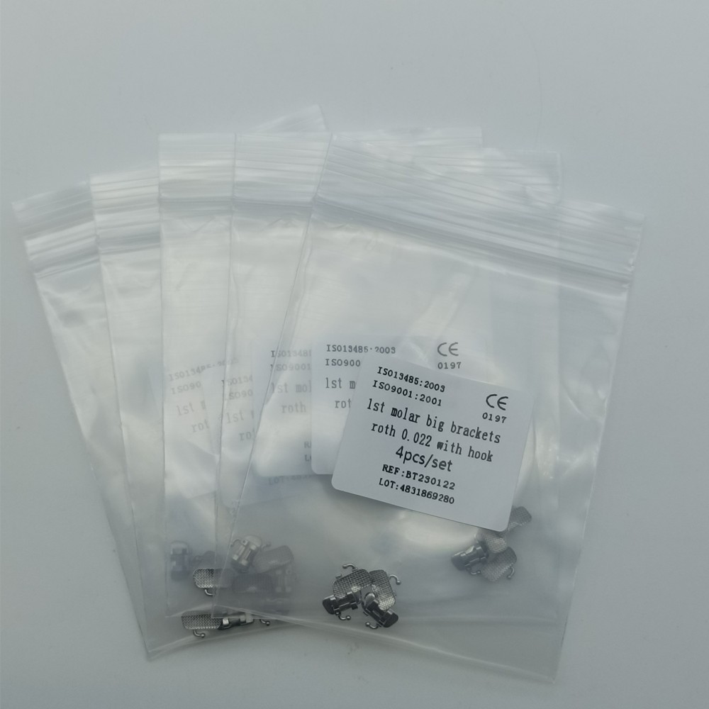 20Sets Dental 1st Molar Wide Big Brackets Orthodontic Roth MBT 022 Hooks/no Hook