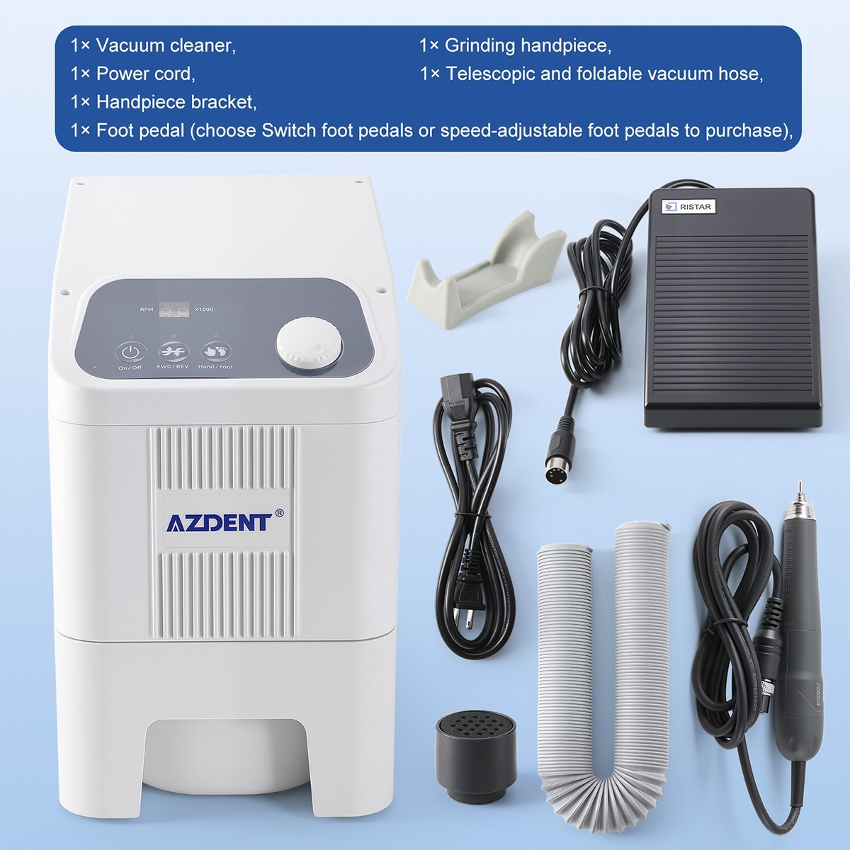 Dental Dust Suction Machine Brushless DC Motor Automatic Filter Cleaning Vacuum
